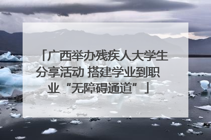 广西举办残疾人大学生分享活动 搭建学业到职业“无障碍通道”