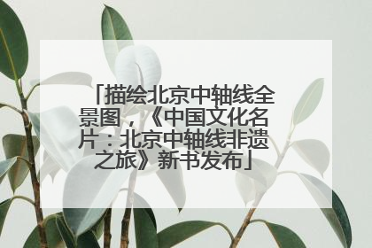描绘北京中轴线全景图，《中国文化名片：北京中轴线非遗之旅》新书发布