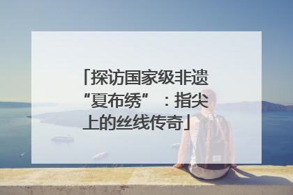探访国家级非遗“夏布绣”：指尖上的丝线传奇