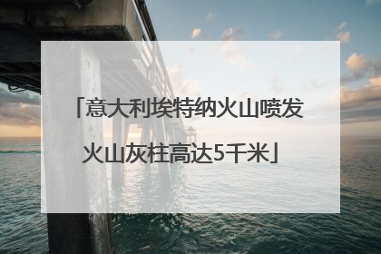 意大利埃特纳火山喷发 火山灰柱高达5千米