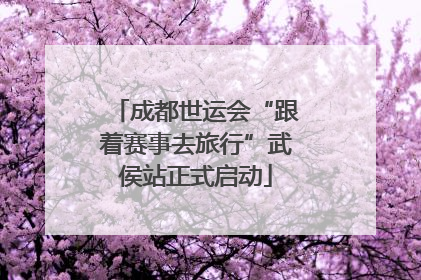 成都世运会“跟着赛事去旅行”武侯站正式启动