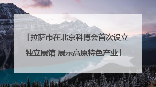 拉萨市在北京科博会首次设立独立展馆 展示高原特色产业