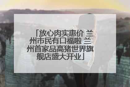 放心肉实惠价 兰州市民有口福啦 兰州首家品高猪世界旗舰店盛大开业