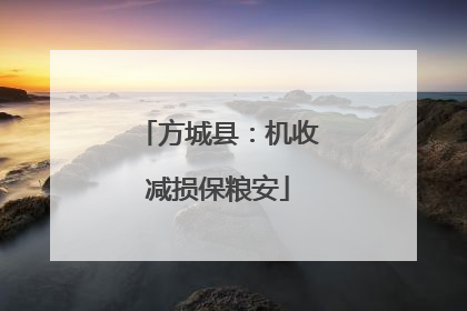 方城县：机收减损保粮安