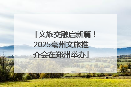 文旅交融启新篇！2025亳州文旅推介会在郑州举办