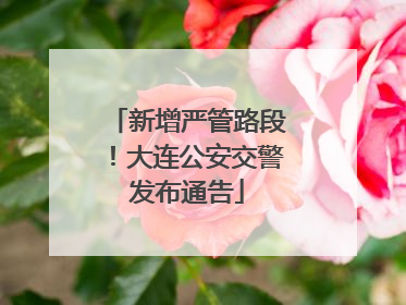新增严管路段！大连公安交警发布通告