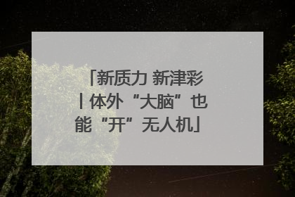 新质力 新津彩丨体外“大脑”也能“开”无人机
