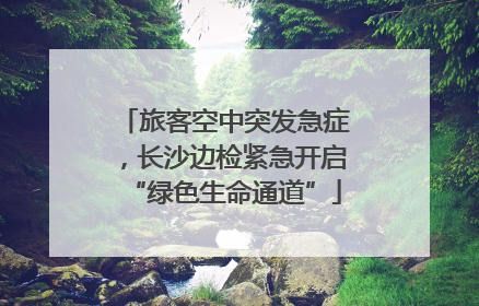 旅客空中突发急症，长沙边检紧急开启“绿色生命通道”