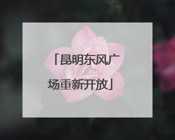 昆明东风广场重新开放