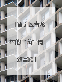 晋宁区青龙村的“菌”情致富路