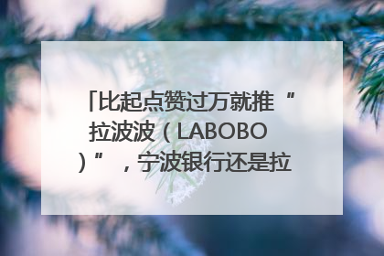 比起点赞过万就推“拉波波（LABOBO）”，宁波银行还是拉业绩吧｜财经辣评