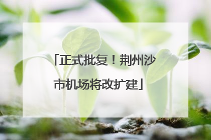 正式批复！荆州沙市机场将改扩建