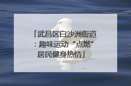 武昌区白沙洲街道：趣味运动“点燃”居民健身热情