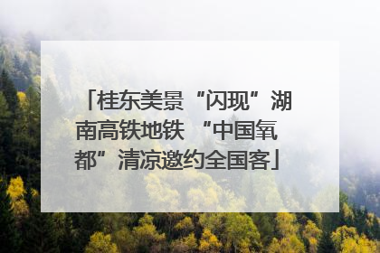 桂东美景“闪现”湖南高铁地铁 “中国氧都”清凉邀约全国客