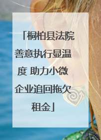 桐柏县法院善意执行显温度 助力小微企业追回拖欠租金