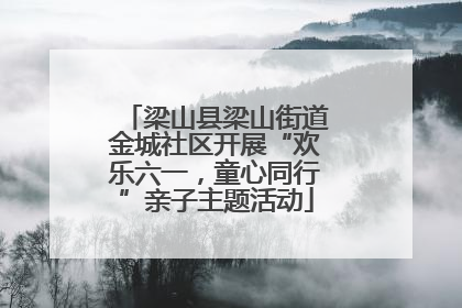 梁山县梁山街道金城社区开展“欢乐六一，童心同行”亲子主题活动
