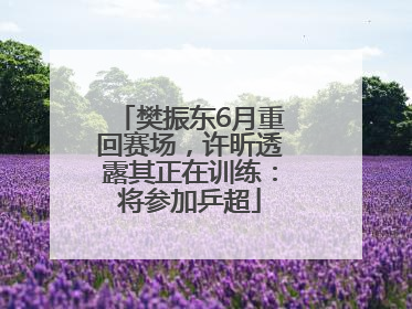 樊振东6月重回赛场，许昕透露其正在训练：将参加乒超
