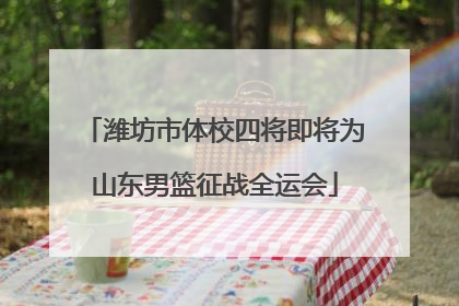 潍坊市体校四将即将为山东男篮征战全运会