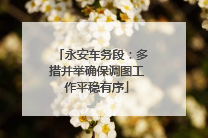 永安车务段：多措并举确保调图工作平稳有序