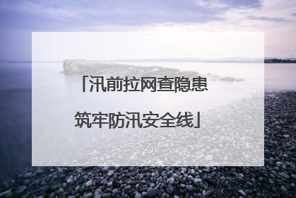 汛前拉网查隐患 筑牢防汛安全线