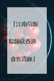 江南乌饭粽频获香港食客青睐