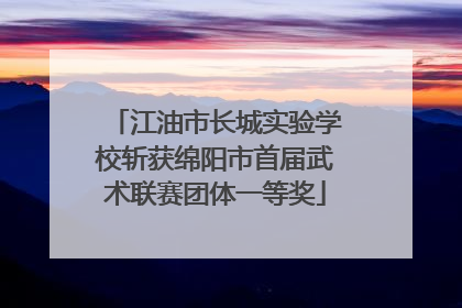 江油市长城实验学校斩获绵阳市首届武术联赛团体一等奖