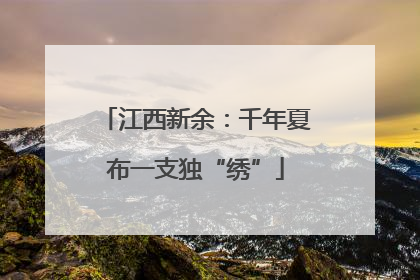 江西新余：千年夏布一支独“绣”