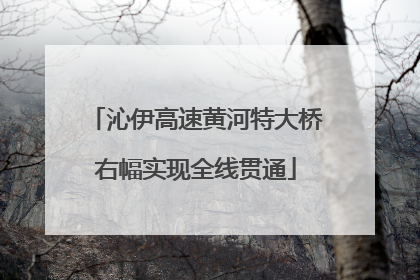 沁伊高速黄河特大桥右幅实现全线贯通