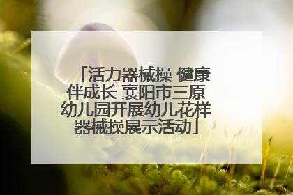 活力器械操 健康伴成长 襄阳市三原幼儿园开展幼儿花样器械操展示活动