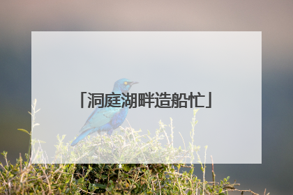 洞庭湖畔造船忙
