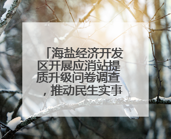 海盐经济开发区开展应消站提质升级问卷调查，推动民生实事落地落实