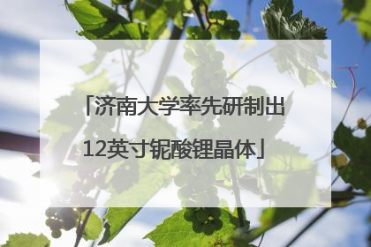 济南大学率先研制出12英寸铌酸锂晶体