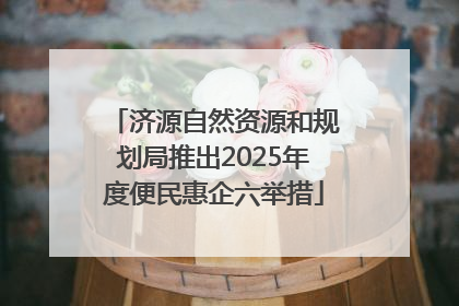 济源自然资源和规划局推出2025年度便民惠企六举措