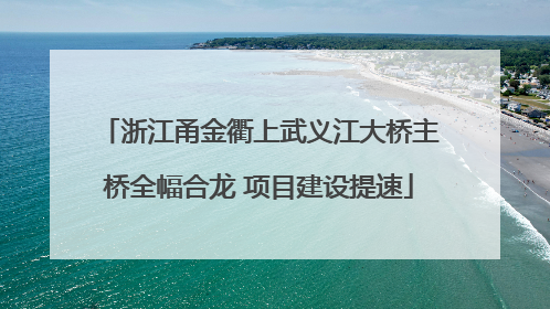 浙江甬金衢上武义江大桥主桥全幅合龙 项目建设提速