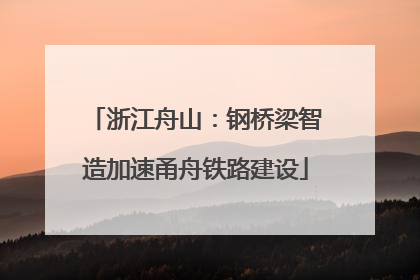 浙江舟山：钢桥梁智造加速甬舟铁路建设