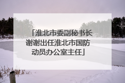 淮北市委副秘书长谢谢出任淮北市国防动员办公室主任