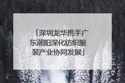 深圳龙华携手广东潮阳深化纺织服装产业协同发展