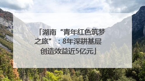 湖南“青年红色筑梦之旅”：8年深耕基层创造效益近5亿元