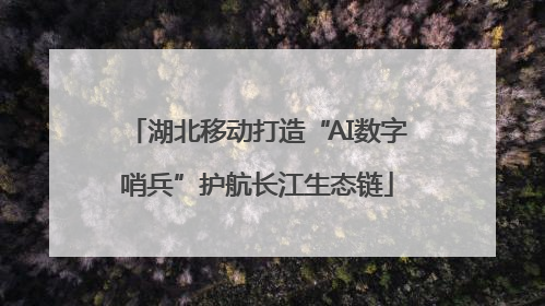 湖北移动打造“AI数字哨兵”护航长江生态链