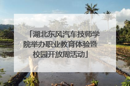湖北东风汽车技师学院举办职业教育体验暨校园开放周活动