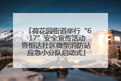 荷花园街道举行“6·17”安全宣传活动暨恒达社区微型消防站应急小分队启动式