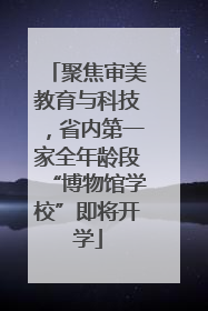 聚焦审美教育与科技，省内第一家全年龄段“博物馆学校”即将开学