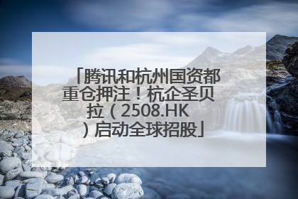 腾讯和杭州国资都重仓押注！杭企圣贝拉（2508.HK）启动全球招股