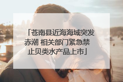 苍南县近海海域突发赤潮 相关部门紧急禁止贝类水产品上市