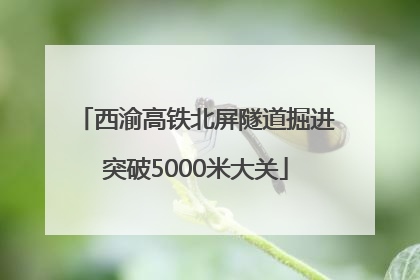 西渝高铁北屏隧道掘进突破5000米大关