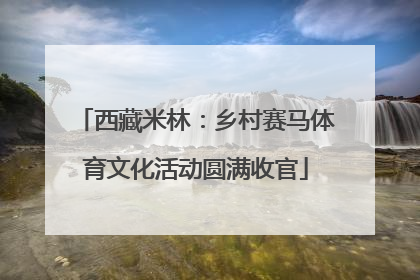 西藏米林：乡村赛马体育文化活动圆满收官