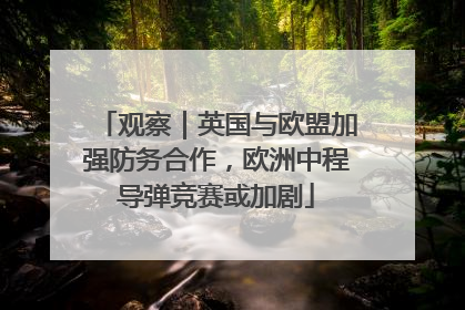 观察｜英国与欧盟加强防务合作，欧洲中程导弹竞赛或加剧