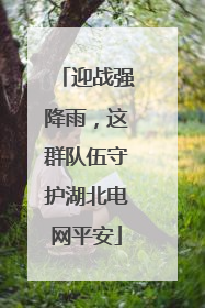 迎战强降雨，这群队伍守护湖北电网平安