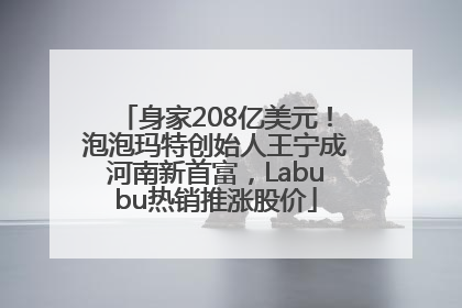 身家208亿美元！泡泡玛特创始人王宁成河南新首富，Labubu热销推涨股价
