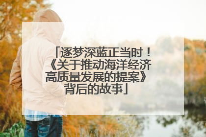 逐梦深蓝正当时！《关于推动海洋经济高质量发展的提案》背后的故事